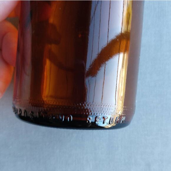 VTG 1960s Anheuser Busch amber brown glass empty bottle Eagle A embossed 6.5"H - Picture 5 of 14